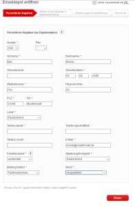 Depoteröffnung S Broker