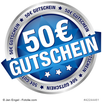 Button Banner "50 Gutschein